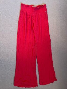 Guess Bright Pink Wide Leg Pull-On Pants Cover Up